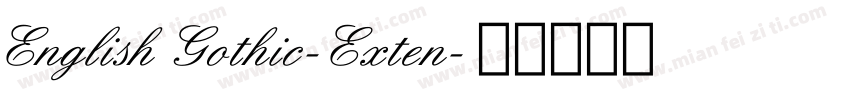 English Gothic-Exten字体转换